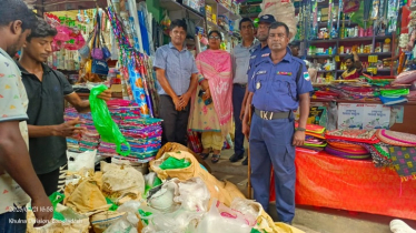 পলিথিন বিরোধী মোবাইল কোর্ট অভিযানে ৭ টি মামলা