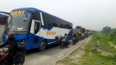 যমুনা সেতু পশ্চিম পাড়ে ১০ কিলোমিটার যানজট