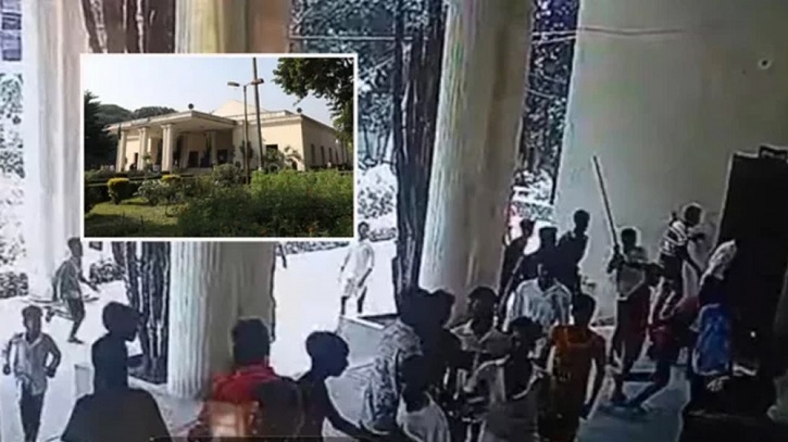 রবীন্দ্র কাছারিবাড়িতে হামলা-ভাঙচুর রবীন্দ্র কাছারিবাড়িতে হামলা-ভাঙচুর