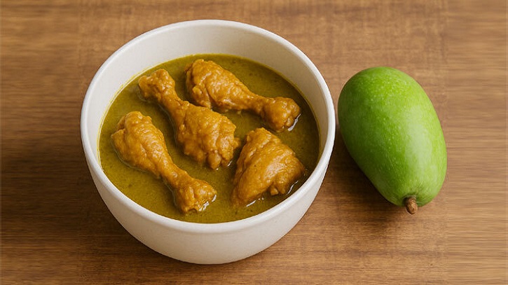 কাঁচা আম দিয়ে রান্না করুন মুরগির মাংস কাঁচা আম দিয়ে রান্না করুন মুরগির মাংস