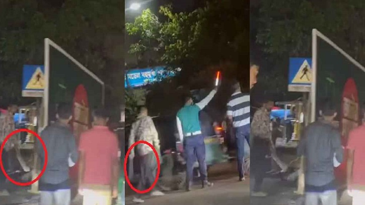 পুলিশের সামনেই চাপাতি দেখিয়ে ছিনতাইয়ের ভিডিও ভাইরাল পুলিশের সামনেই চাপাতি দেখিয়ে ছিনতাইয়ের ভিডিও ভাইরাল